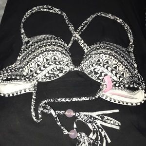 Victoria secret black and white bathing suit